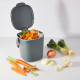 Bac à compost de cuisine gris 2,8 L Gris anthracite